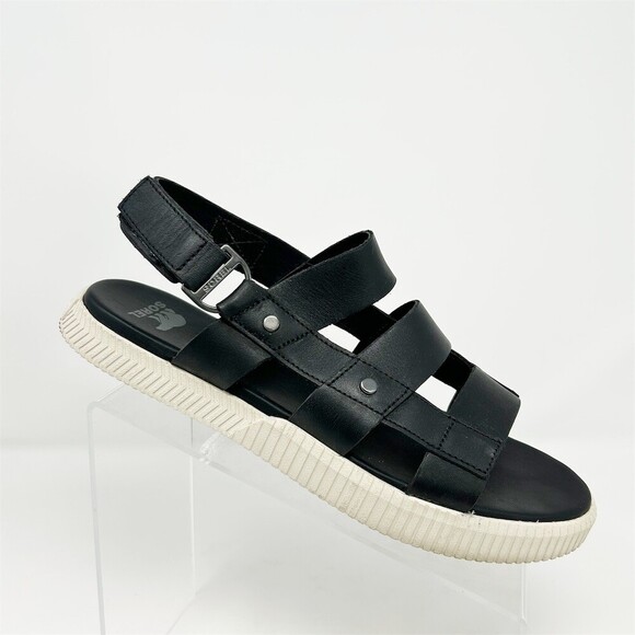 Sorel Shoes - SOREL ONA Ave Womens Slingback Flat Sandals Black Strappy Open Toe Size 10
